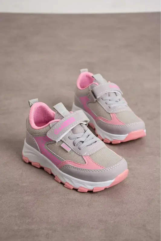 Unisex Çocuk Cırtlı lastikli Rahat Günlük Sneaker anorak Spor Ayakkabı hafif poli taban - BUZ - 1
