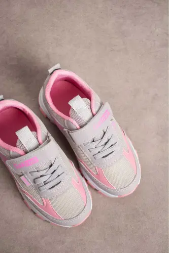 Unisex Çocuk Cırtlı lastikli Rahat Günlük Sneaker anorak Spor Ayakkabı hafif poli taban - BUZ - 7