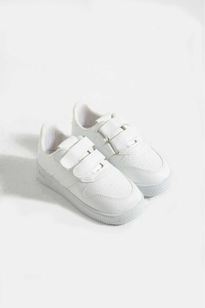 Unisex Çocuk Cırtlı Rahat Günlük Sneaker Spor Ayakkabı - BEYAZ - 7