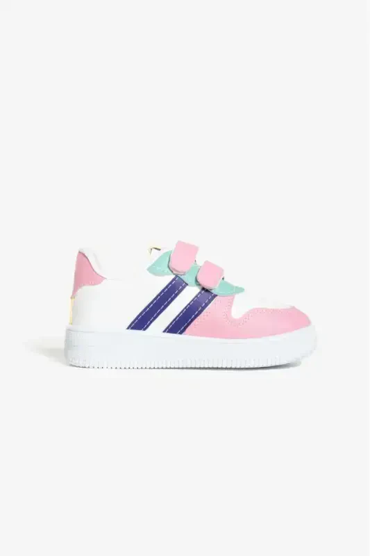 Unisex Çocuk Cırtlı Rahat Günlük Sneaker Spor Ayakkabı GAK-Çocuk-Mor - 1