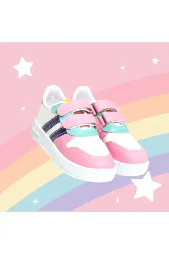 Unisex Çocuk Cırtlı Rahat Günlük Sneaker Spor Ayakkabı GAK-Çocuk-Mor - GAK RUN (1)