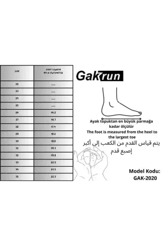 Unisex Çocuk Cırtlı Rahat Günlük Sneaker Spor Ayakkabı GAK-Çocuk-Mor - 5