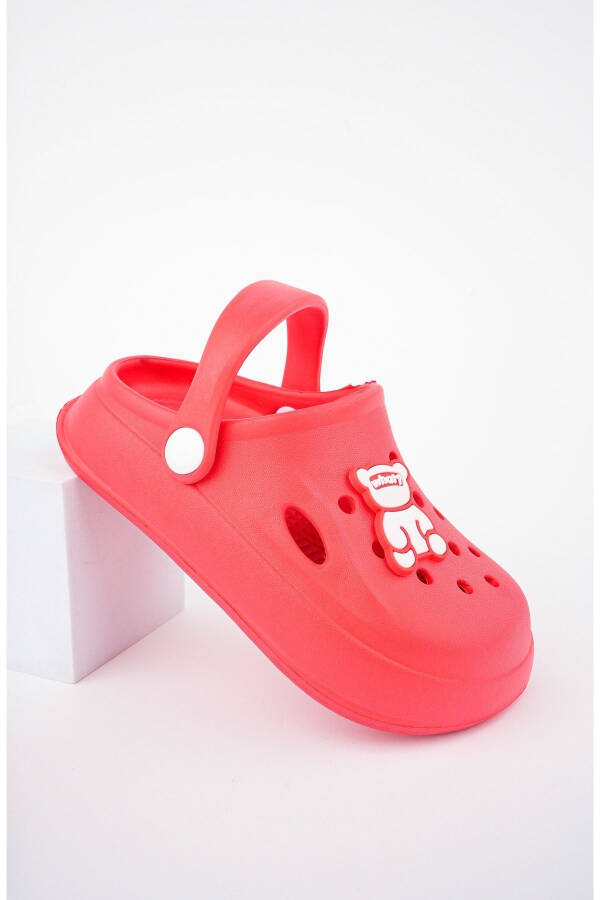 Unisex Çocuk Figürlü Sticker Sandalet-Terlik - KIRMIZI - 2
