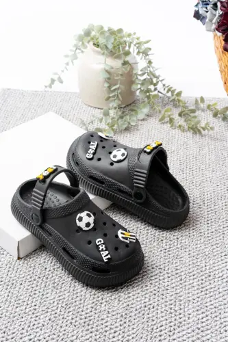 Unisex Çocuk Figürlü Sticker Sandalet-Terlik-BEŞİKAT - 1