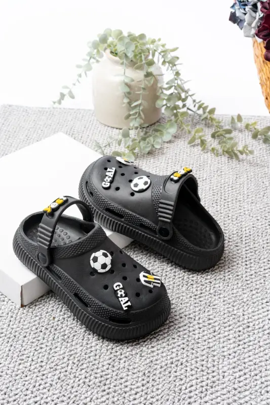 Unisex Çocuk Figürlü Sticker Sandalet-Terlik-BEŞİKAT - SLIPCAT