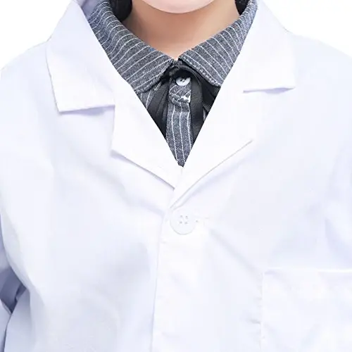 Unisex Kids Lab Coat Scientists Career Day Costume Halloween Pretent Dress-up Role Play Set - 6