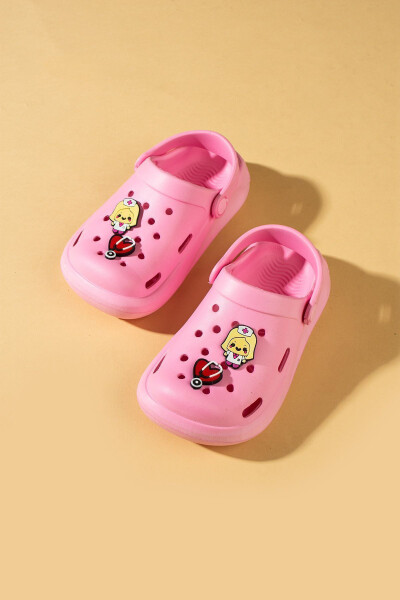 Unisex Çocuk Pudra Pembe Deniz Plaj Günlük Sandalet Terlik - 5