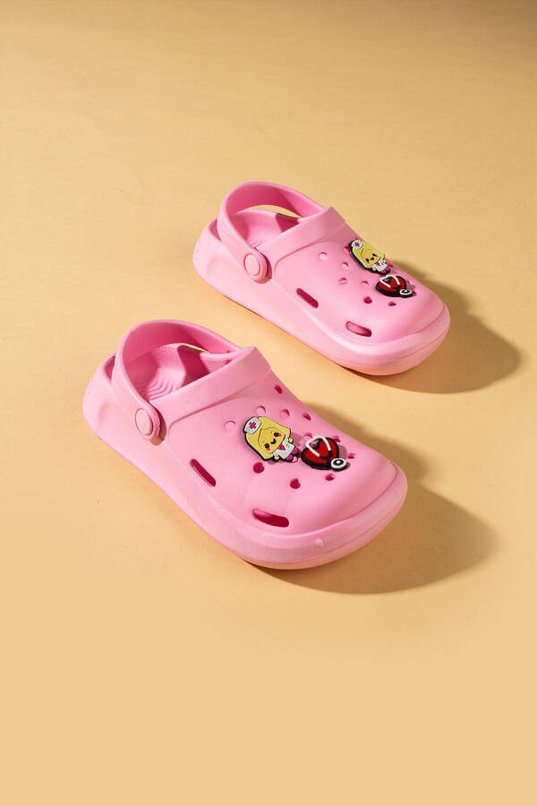 Unisex Çocuk Pudra Pembe Deniz Plaj Günlük Sandalet Terlik - 6