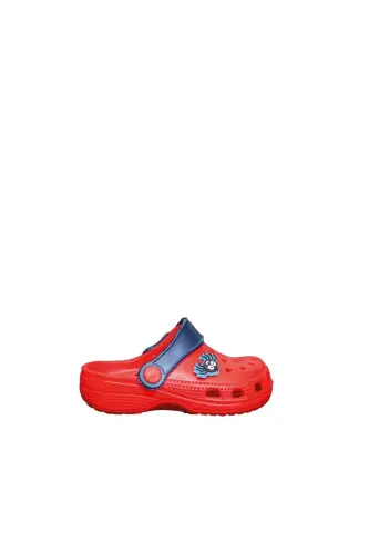 Unisex Çocuk Sandalet - kırmızı örümcek emojili 