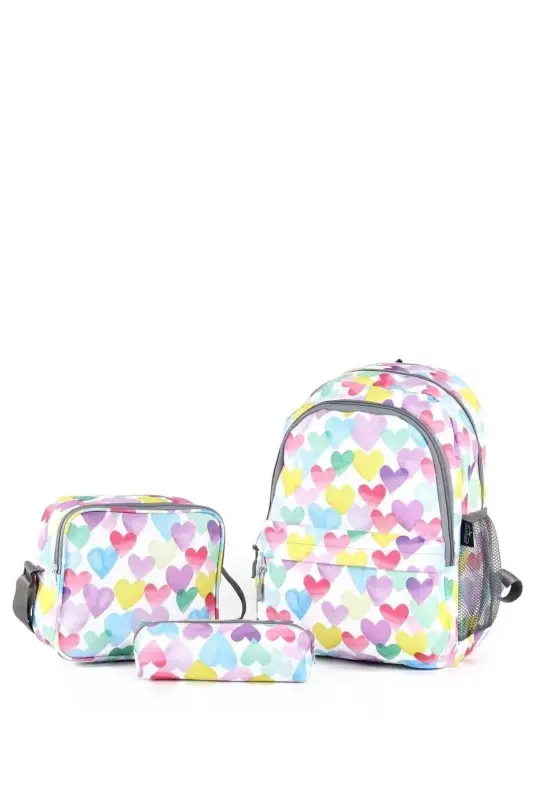 Unisex Çocuk Üçlü Okul Çantası Seti Plcan2079 - KARIŞIK ÇOK RENKLİ1 - 1