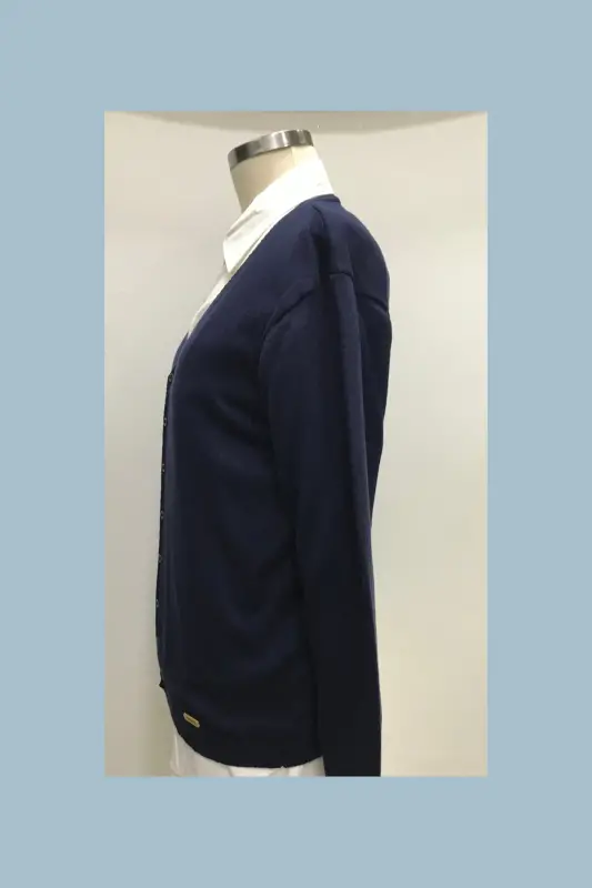 UNISEX ÇOCUK V YAKA TRIKO OKUL HIRKASI - LACİVERT - 4