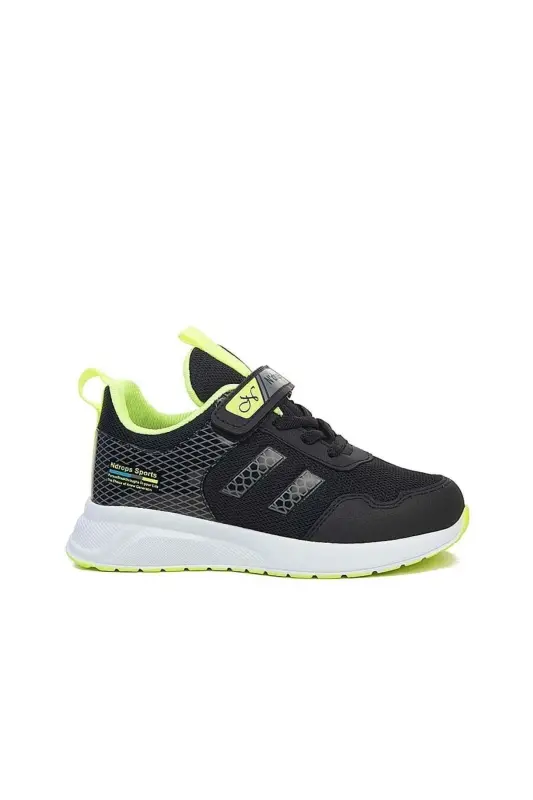 Unisex Çocuk Yazlık Spor Ayakkabı Anorak Siyah Sarı - Siyah Sarı Sarı - N DROPS