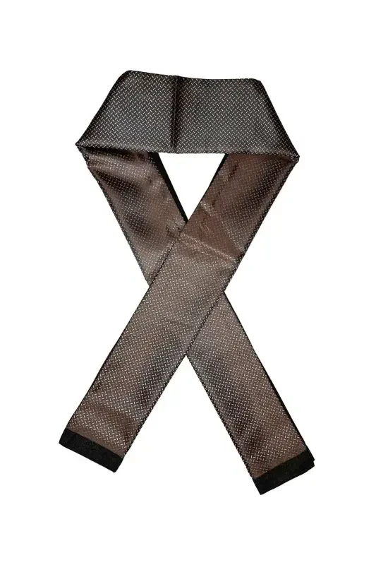 Unisex Coffee Line Pattern Phosphorus Satin Thin Cashmere Texture Soft New Generation Scarf Shawl-gift-Bronze - 6