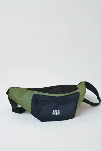 Unisex Colorful Two Compartment Shoulder And Waist Bag-Khaki - ALYA (1)
