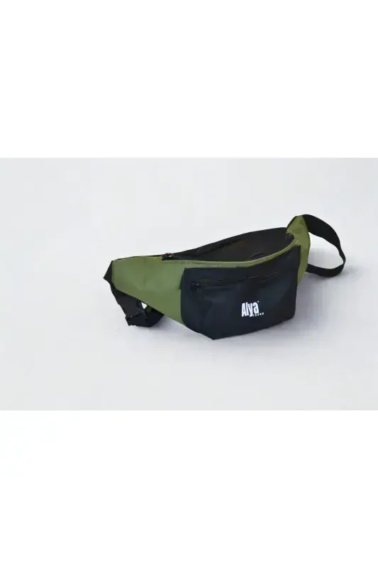 Unisex Colorful Two Compartment Shoulder And Waist Bag-Khaki - 3