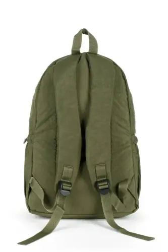 Unisex Crinkle Waterproof Fabric Large Multi-Pocket School and Travel Backpack Cty-lbn-101-Khaki - 4
