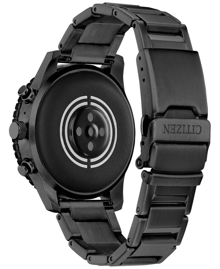 Unisex CZ Akıllı Saat, Siyah Tonlu Paslanmaz Çelik Bileklik, Wear OS, 45mm Gri - 3