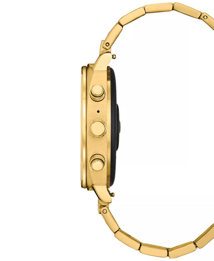 Unisex CZ Smart Wear OS Gold-Tone Stainless Steel Bracelet Smart Watch 41mm Gold-tone - 2