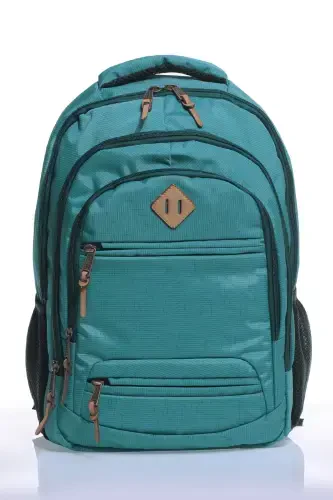 Unisex Daily School Travel Backpack Gk19 Turquoise-TURQUOISE - BY HAKAN (1)