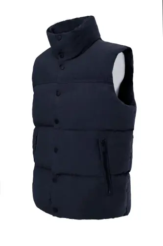 Unisex Dolgulu Şişme Yelek Lacivert - SİYAH - DANGER (1)