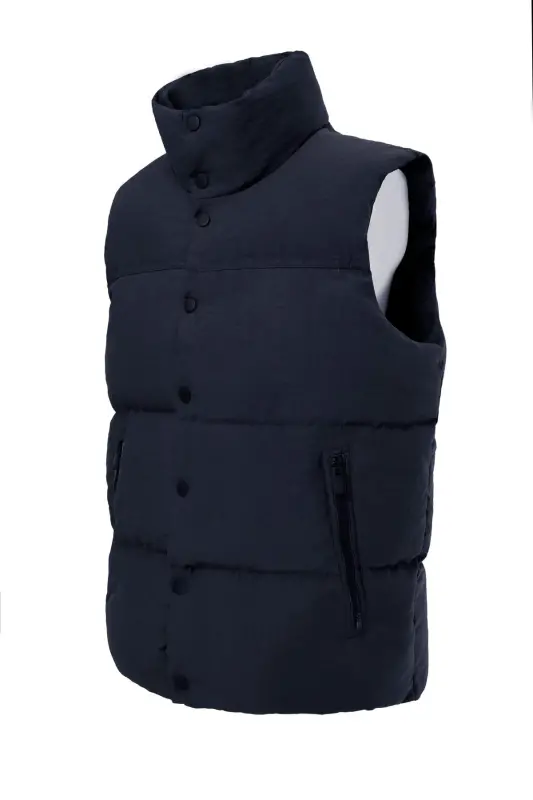 Unisex Dolgulu Şişme Yelek Lacivert - SİYAH - 2