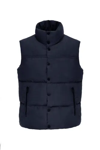 Unisex Dolgulu Şişme Yelek Lacivert - SİYAH - 4