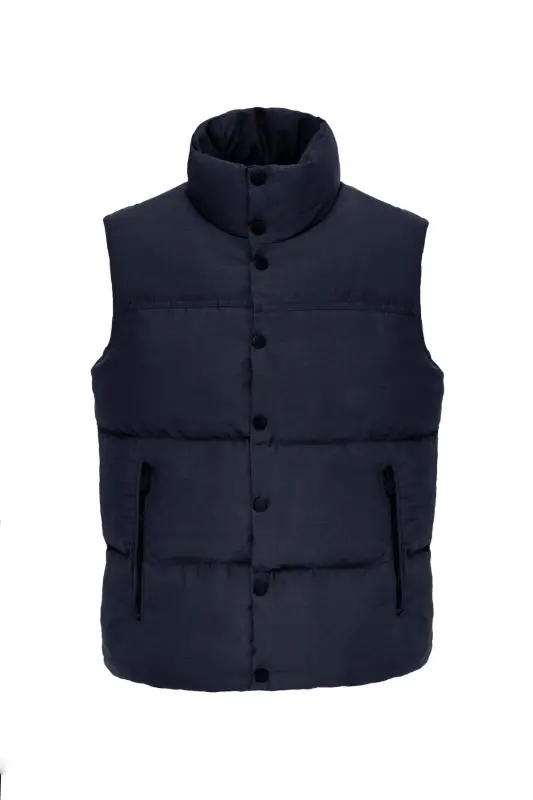 Unisex Dolgulu Şişme Yelek Lacivert - SİYAH - 4
