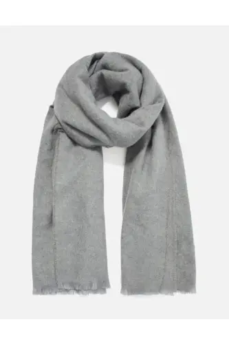 Unisex Düz Gri Kalın Yumuşak Atkı - Gri - 4