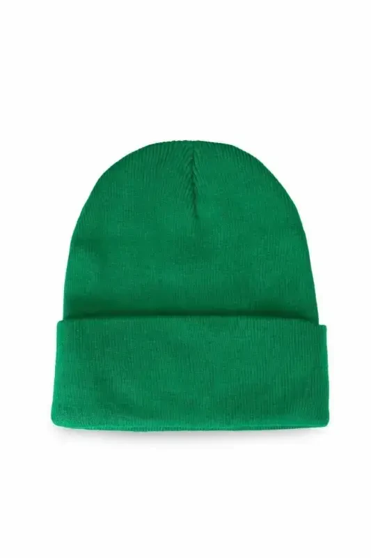 Unisex Foldable Beanie-GREEN - HERMES AKSESUAR
