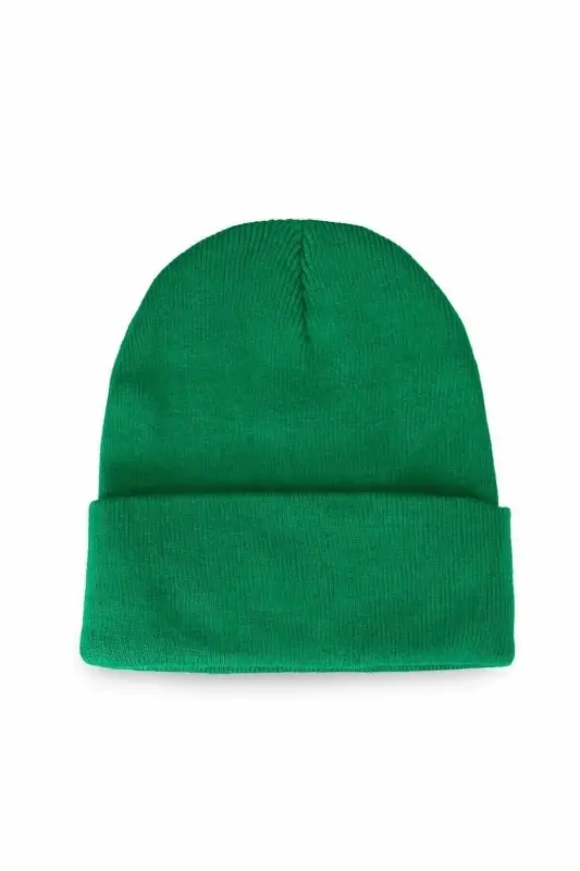 Unisex Foldable Beanie-GREEN - 1