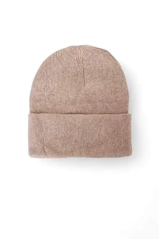 Unisex Foldable Black, White, Gray 3-Piece Beanie Set - Black - 3