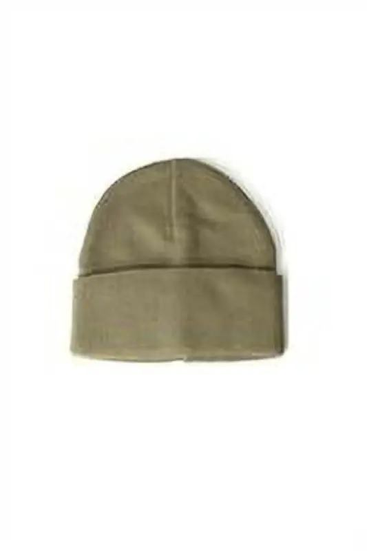 Unisex Folded Beanie-KHAKI - HERMES AKSESUAR