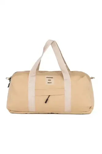 Unisex Front Pocket Long Strap Women's and Men's Travel Fitness and Sports Bag-mink - MACHARELBASIC (1)