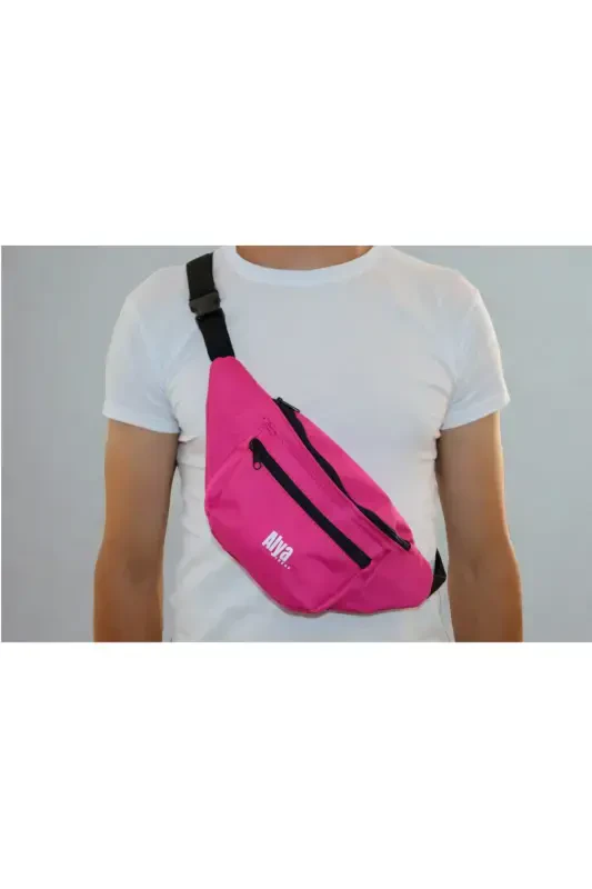 Unisex Fuchsia Two-Compartment Shoulder and Waist Bag (Sent in Gift Box) - ALYA