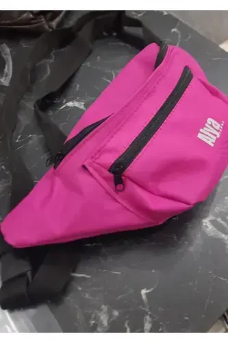Unisex Fuchsia Two-Compartment Shoulder and Waist Bag (Sent in Gift Box) - 2