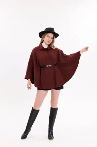 Unisex Füme Ateş Kırmızı Pamuklu Balıkçı Yaka Likralı Kaşkorse Şardonlu Slimfit Boğazlı Kazak - kırmızı - 5