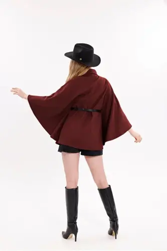 Unisex Füme Ateş Kırmızı Pamuklu Balıkçı Yaka Likralı Kaşkorse Şardonlu Slimfit Boğazlı Kazak - kırmızı - 8