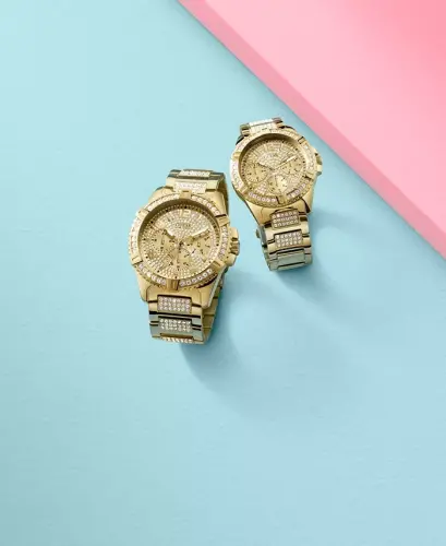 Unisex Gold rangli zanglamaydigan po'lat bilaguzukli soat 40mm-Gold rangli - 4