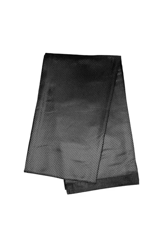 Unisex Gray Argyle Pattern Satin Thin Cashmere Textured Warm Soft Winter Scarf-Gift-Gray - 2