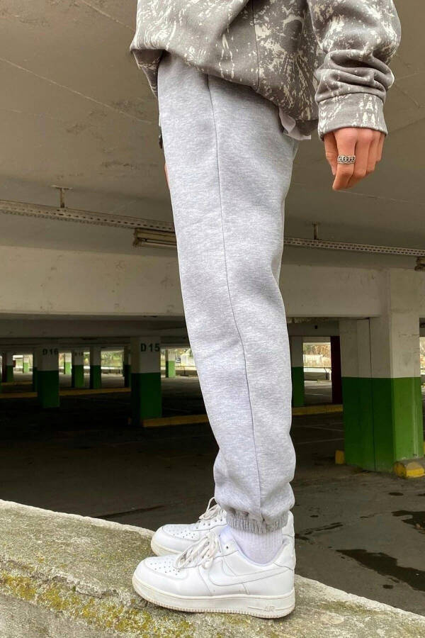 Unisex Gray Elastic Leg Sweatpants - 2