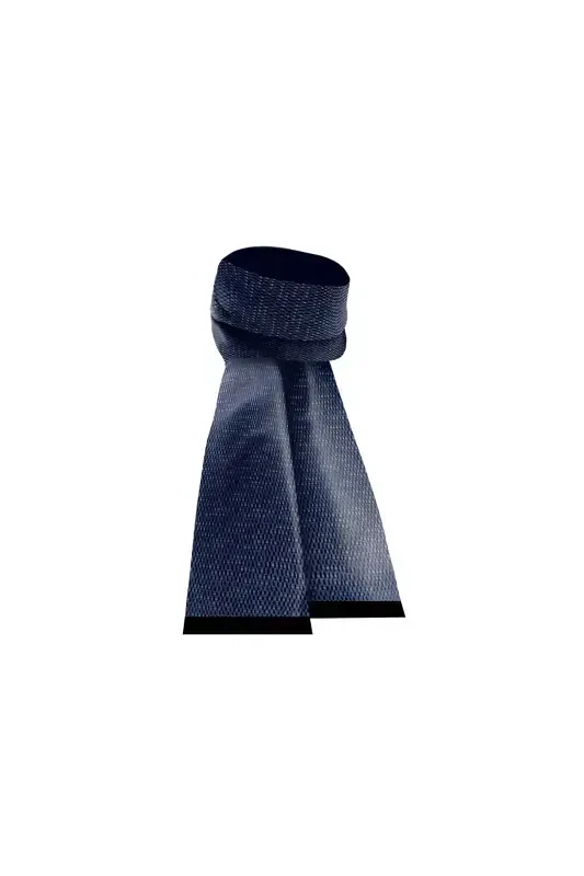 Unisex Gray Striped Satin Fine Cashmere Textured Warm Soft Winter Scarf-Gift-Gray - 4