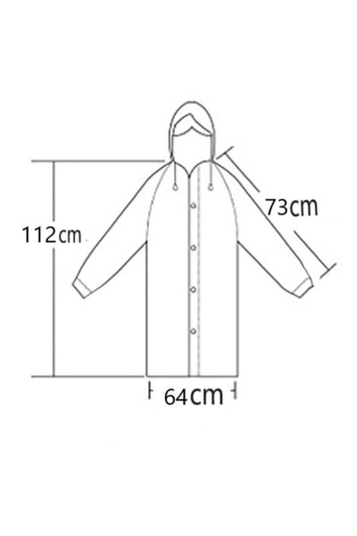 Unisex Grey Eva Fabric Waterproof Windproof Raincoat - 6