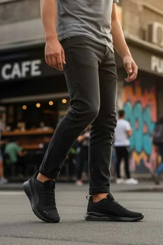 Unisex Günlük Koş Ve Antreman Ayakkabısı PMR750RS-1 - 6Siyah-96 - 2