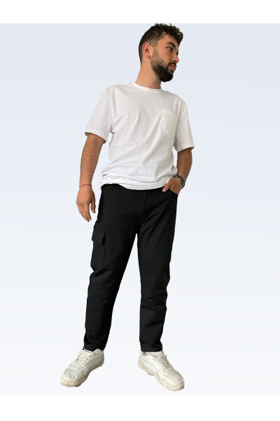 Unisex High Waist Jogger Cargo Pocket Lycra Pants - 6