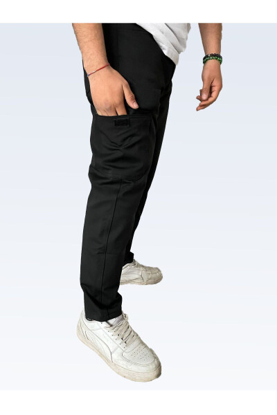 Unisex High Waist Jogger Cargo Pocket Lycra Pants - 8