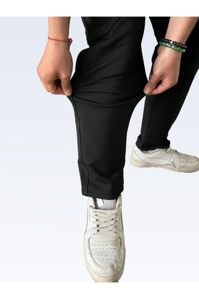 Unisex High Waist Jogger Cargo Pocket Lycra Pants - 10