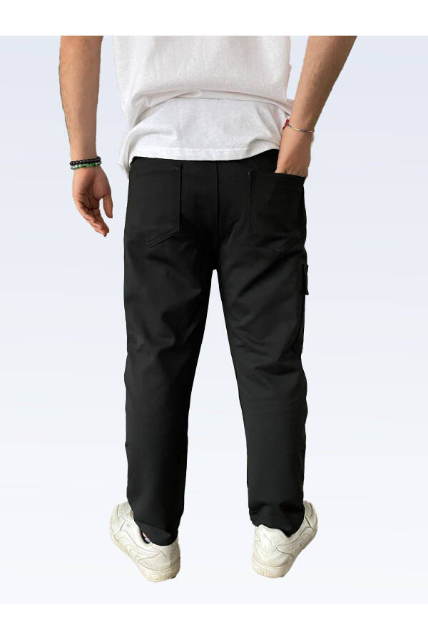 Unisex High Waist Jogger Cargo Pocket Lycra Pants - 4