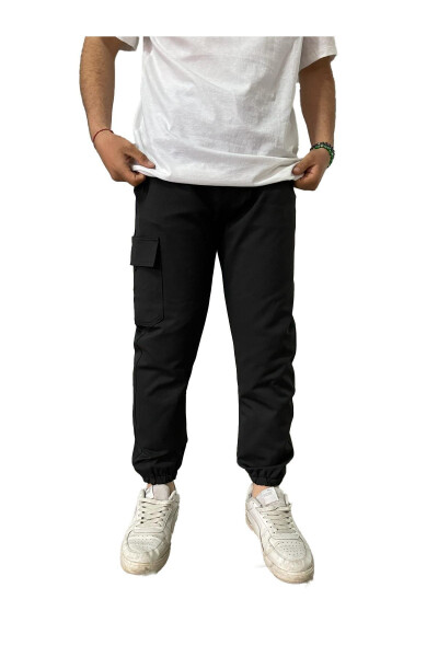 Unisex High Waist Jogger Sweatpants with Cargo Pockets and Lycra - 6