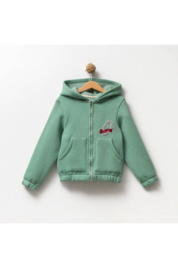 Unisex Hooded 3-Thread Fleece Kids Sweatshirt - 4