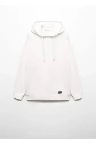 Unisex Hooded Sweatshirt - White - MANGO TEEN (1)